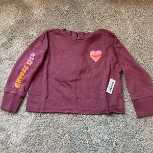 Old Navy Girls 6/6x Cropped Sweatshirt